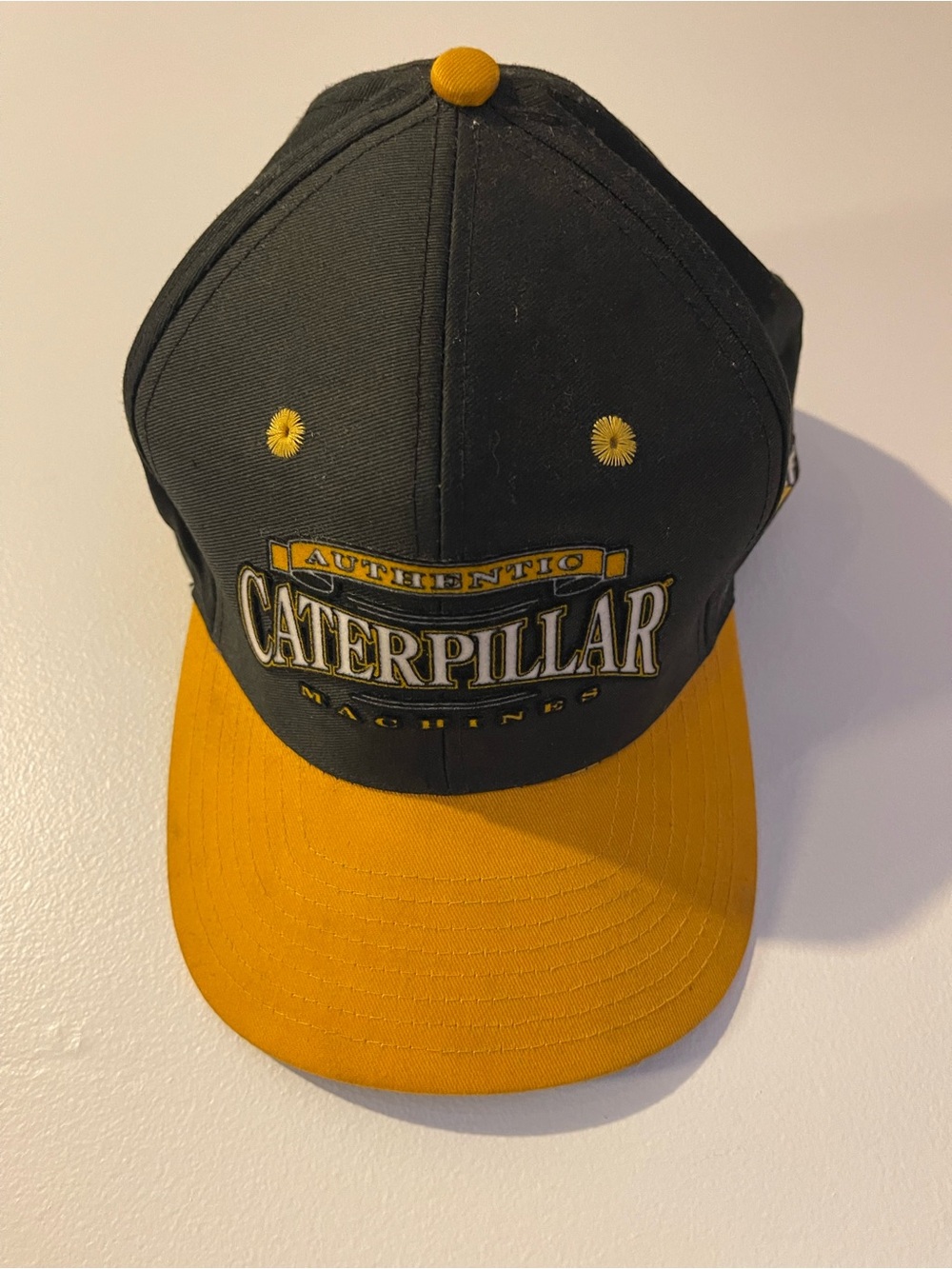 Vintage Tonkin Caterpillar CAT Machines Strapback Baseball Cap OSFA
